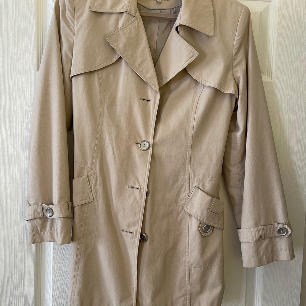 Medium Car length Gallery Rain Jacket. 17” armpit to armpit